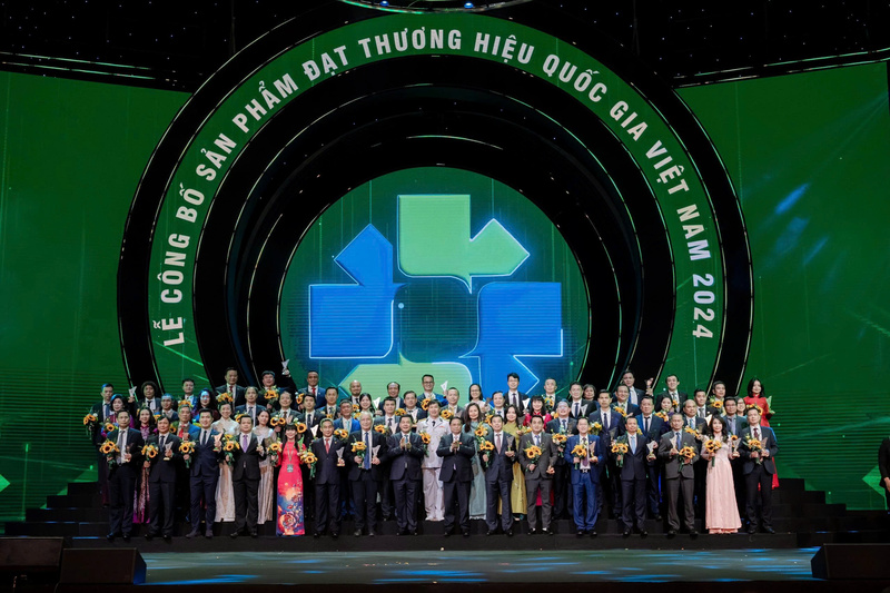 Lễ công bố sản phẩm đạt Thương hiệu quốc gia năm 2024. Ảnh: MOIT