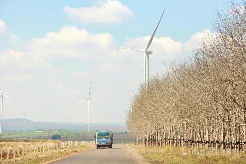 Một dự án điện gió trên địa bàn tỉnh Gia Lai. Ảnh: Hiền Mai