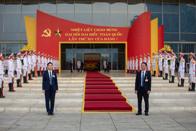 Các lực lượng đảm bảo tuyệt đối an ninh, an toàn địa điểm tổ chức Đại hội XIV. Ảnh: Bộ Công an