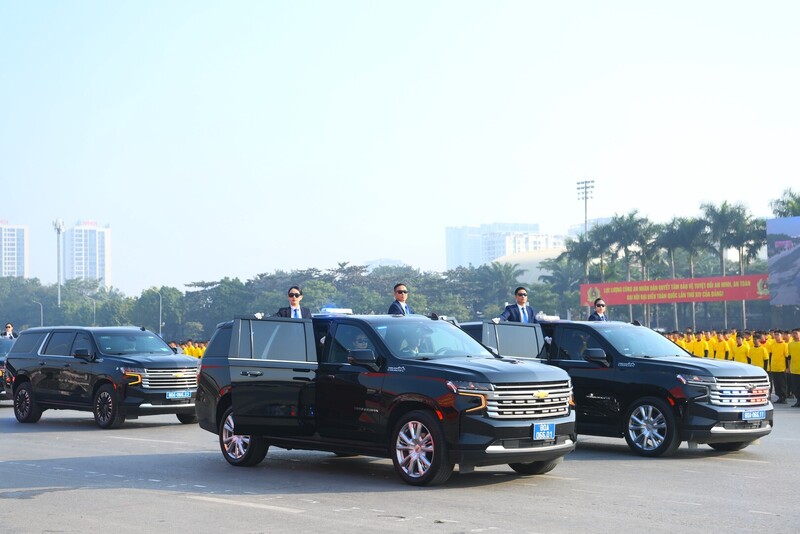 Bộ Công an triển khai đồng bộ các lực lượng, phương tiện tham gia công tác đảm bảo an ninh trật tự Đại hội XIV của Đảng. Ảnh: Bộ Công an