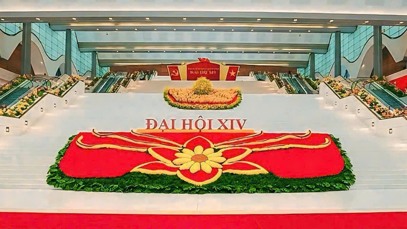 Trung tâm Hội nghị Quốc gia (Hà Nội) - nơi diễn ra Đại hội đại biểu toàn quốc lần thứ XIV của Đảng. Ảnh: Báo Công Thương.