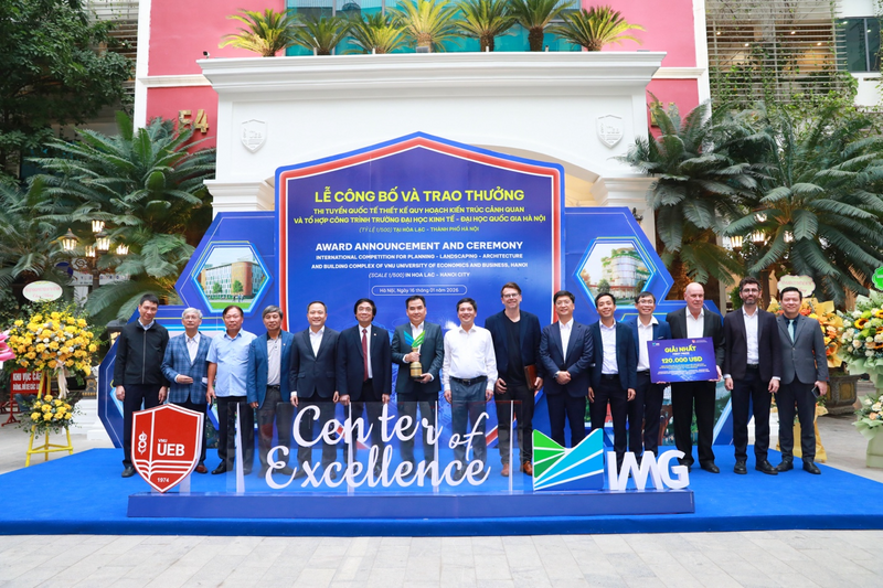 Phương án đạt giải Nhất được trao giải tại buổi lễ, thể hiện tư duy tổ chức không gian đại học thế hệ mới.