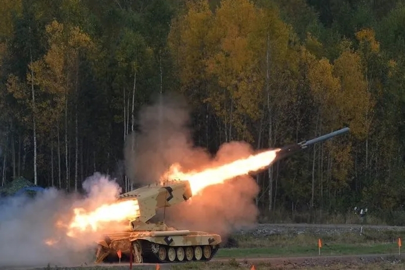 Hệ thống súng phun lửa hạng nặng Solntsepyok. Ảnh: RIAN