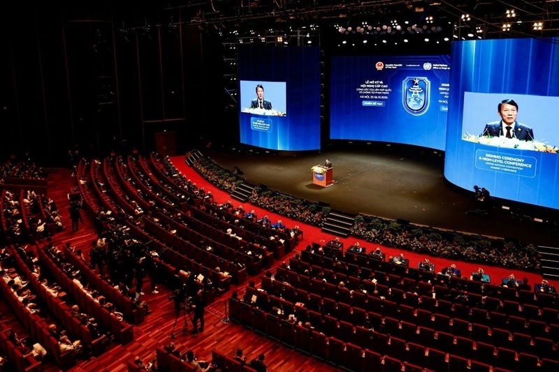 Quang cảnh phiên bế mạc Lễ mở ký Công ước Liên hợp quốc về chống tội phạm mạng. Ảnh: Phương Hoa/TTXVN