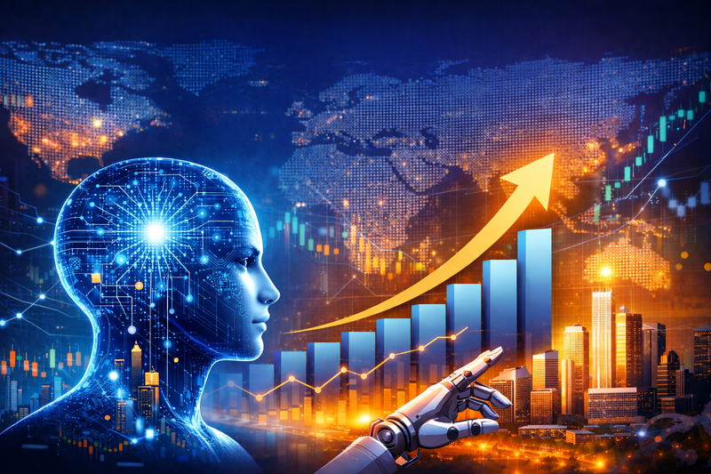 IMF tiếp tục điều chỉnh tăng dự báo tăng trưởng GDP toàn cầu. Ảnh minh họa