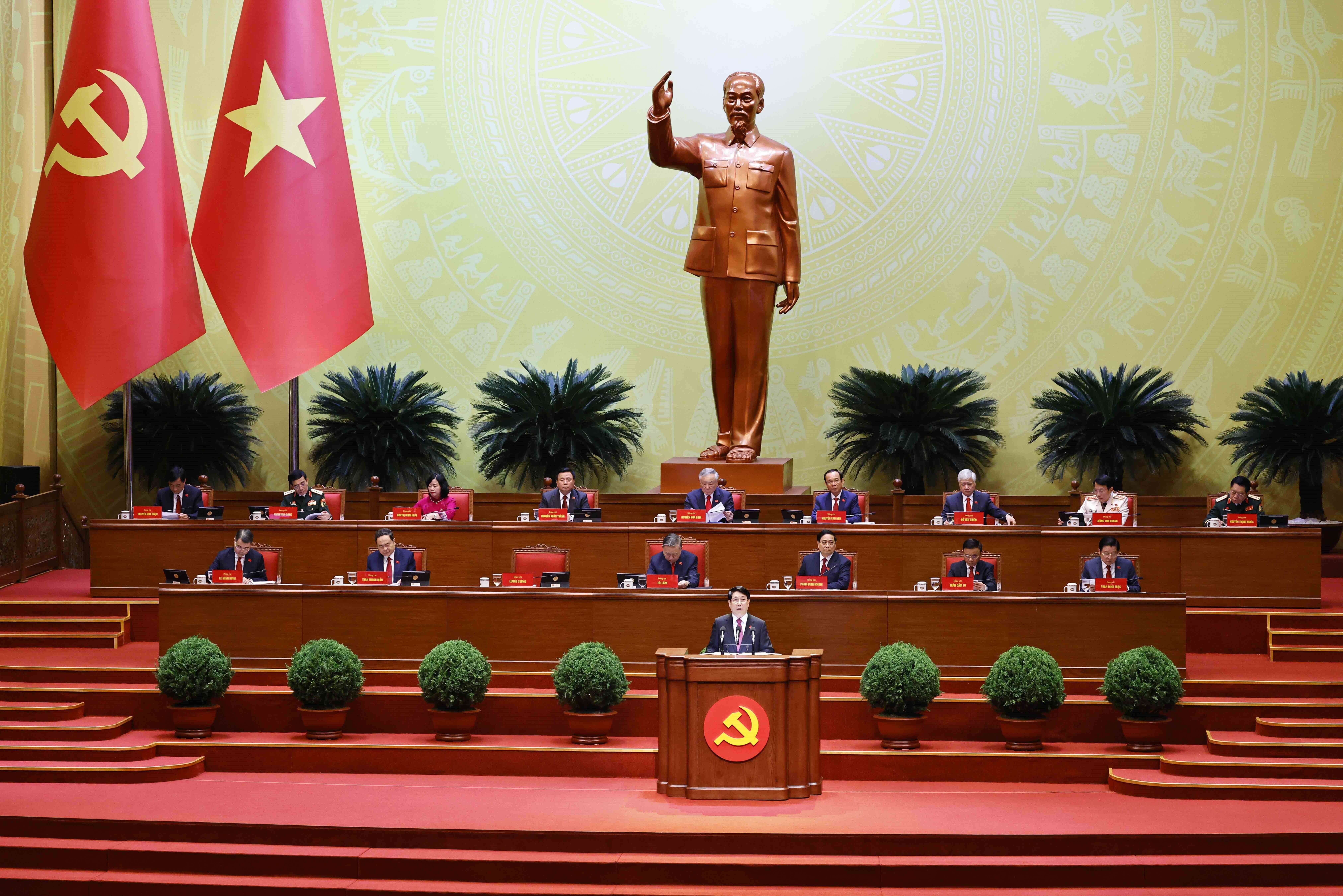 Đoàn Chủ tịch điều hành Đại hội. Ảnh: TTXVN