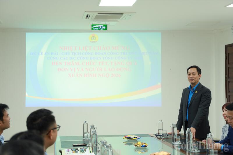 Ông Lê An Hải - Chủ tịch Công đoàn Công Thương Việt Nam phát biểu tại chương trình.