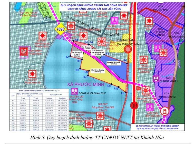 Quy hoạch chi tiết của trung tâm tại Đề án. Ảnh: Viện Năng lượng, Bộ Công Thương.
