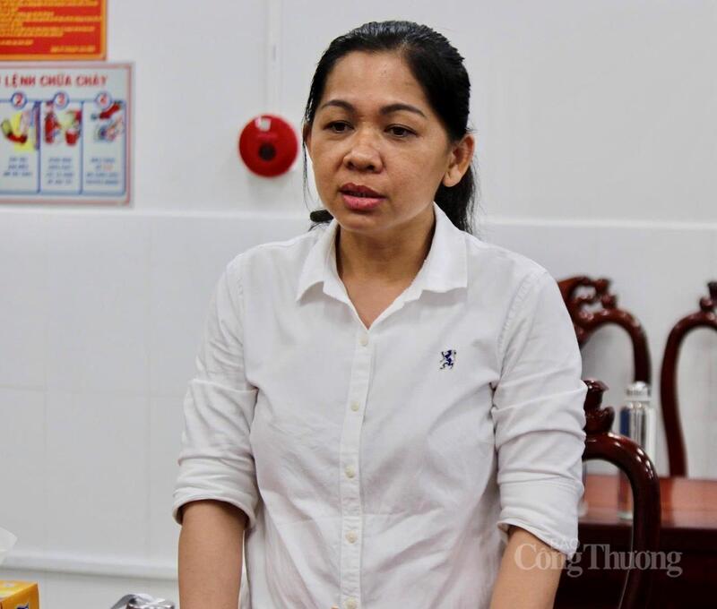 Bà Huỳnh Thị Kiều Tiên, Giám đốc doanh nghiệp tư nhân sản xuất - thương mại Quang Đăng phát biểu tại sự kiện.