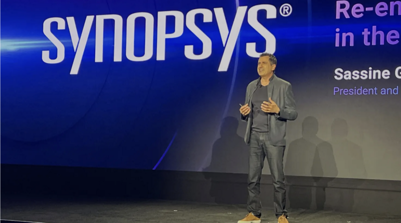 Ông Sassine Ghazi - Giám đốc điều hành Synopsys tại hội nghị người dùng thường niên của công ty, tổ chức tại Santa Clara, bang California, ngày 19/3/2025. Ảnh: CNBC