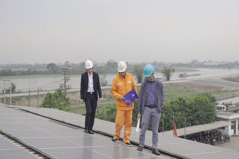 Kiểm tra điện mặt trời mái nhà tại Công ty Cổ phần cơ khí Moon Group