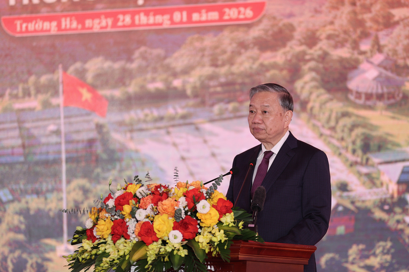 Tổng Bí thư Tô Lâm phát biểu tại Lễ khởi công