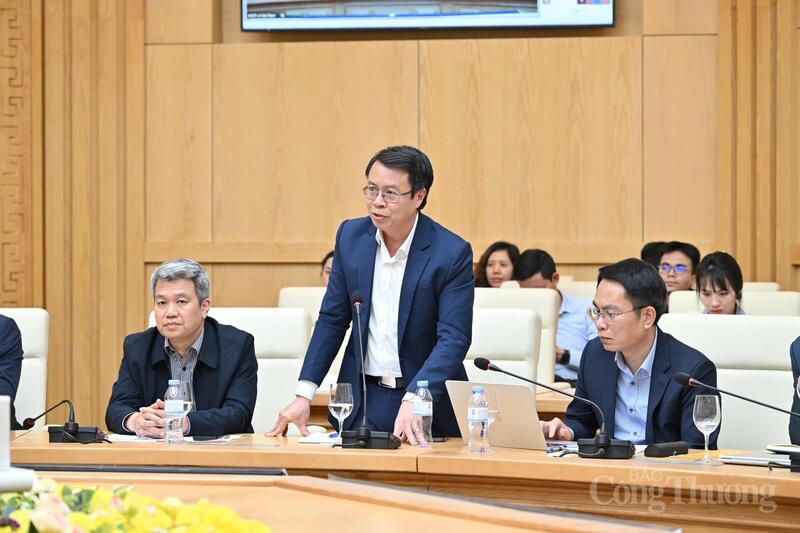 Phó Viện trưởng Viện Năng lượng Đoàn Ngọc Dương phát biểu tại hội nghị.