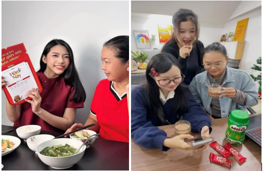 Nhiều người dùng mạng xã hội chia sẻ góc nhìn mới về Tết qua “Lịch Tết Hôm Nay”. Nguồn: Tài khoản TikTok dzunlatuine và trangg.mackey