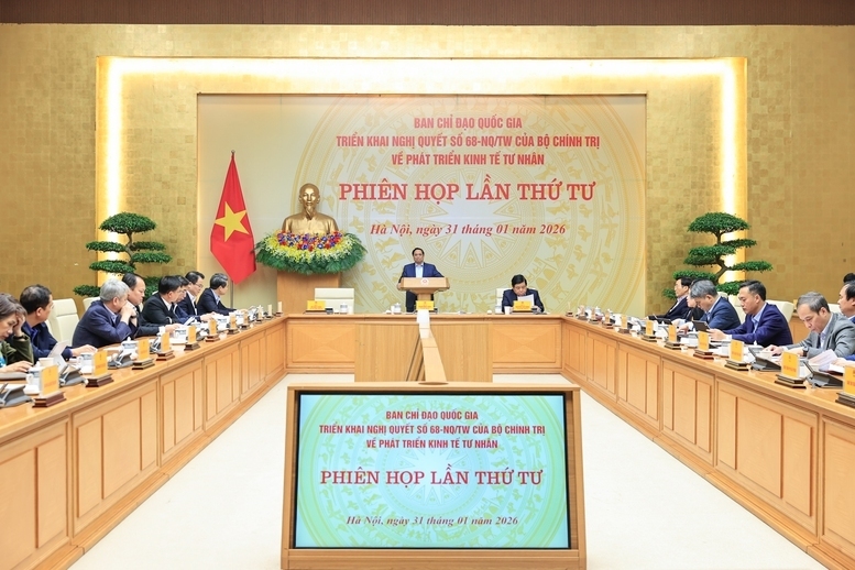 Thủ tướng Phạm Minh Chính chủ trì Phiên họp lần thứ tư của Ban Chỉ đạo - Ảnh: VGP/Nhật Bắc