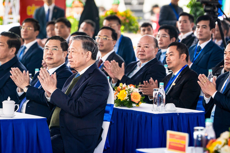 Đồng chí Tô Lâm, Tổng Bí thư Ban Chấp hành Trung ương Đảng Cộng sản Việt Nam dự lễ khởi công Khu đô thị đa mục tiêu Bắc Thăng Long Urban City.