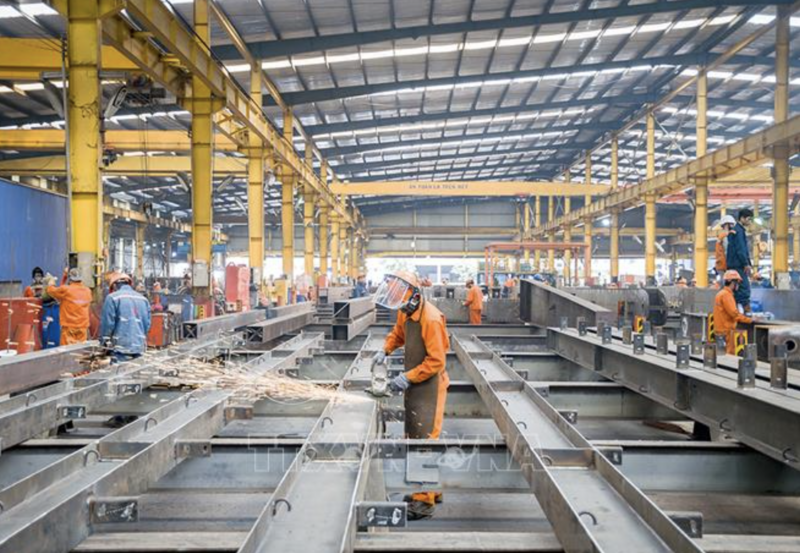 Bộ Công Thương đặt mục tiêu phấn đấu chỉ số sản xuất công nghiệp (IIP) tăng khoảng 11% so với năm 2025. Ảnh minh họa: TTXVN