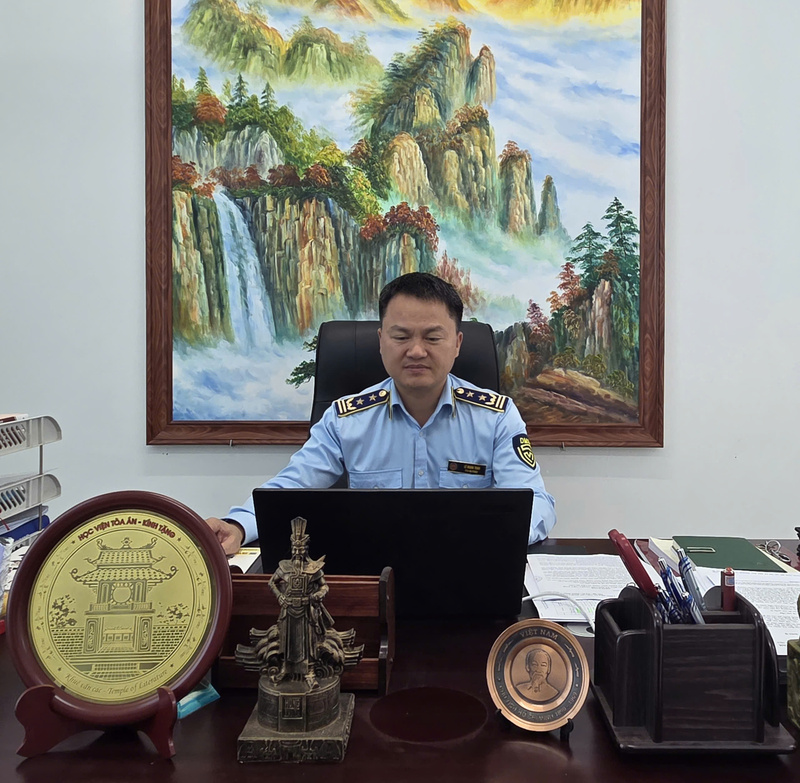 Ông Lê Mạnh Thao, Phó Bí thư Thường trực Đảng ủy bộ phận Quản lý thị trường tỉnh Tuyên Quang. Ảnh: Văn Thi