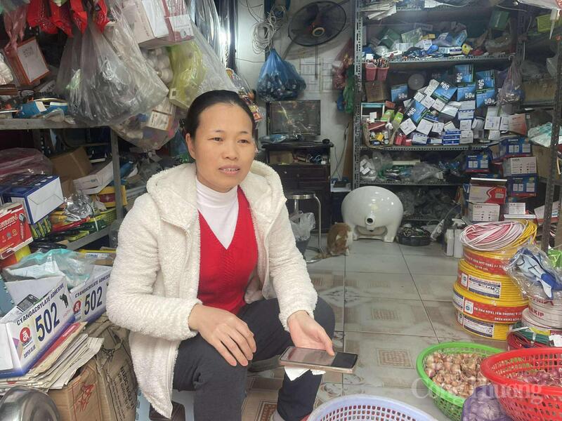 Bà Lê Thị Anh - hộ kinh doanh tại phố Nguyễn Đổng Chi