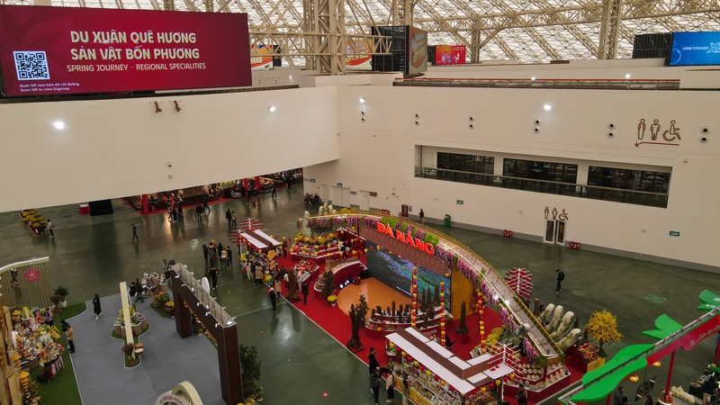 Cầu vàng được gian trưng bày của Đà Nẵng đưa đến Hội chợ Mùa Xuân 2026.