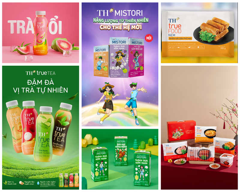Trà tự nhiên TH true TEA, thức uống sữa lúa mạch TH true Chocomalt Mistori và bộ sản phẩm thực phẩm chế biển TH true FOOD là những sản phẩm “best seller” của mùa Tết năm nay.