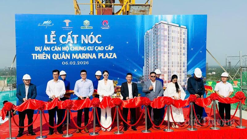 Lễ cất nóc tòa tháp đôi Thiên Quân Marina Plaza – dự án căn hộ chung cư cao cấp.