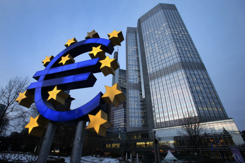 Trụ sở ECB ở Frankfurt, Đức. Ảnh: Bloomberg