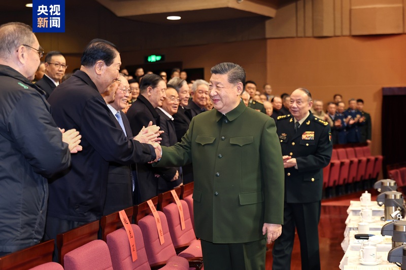 Chủ tịch Trung Quốc Tập Cận Bình gửi lời chúc mừng tết Nguyên đán tới các quân nhân đã nghỉ hưu tại chương trình gặp mặt do Quân ủy Trung ương tổ chức tại Bắc Kinh, Trung Quốc, ngày 6/2/2026. Ảnh: Tân Hoa xã.