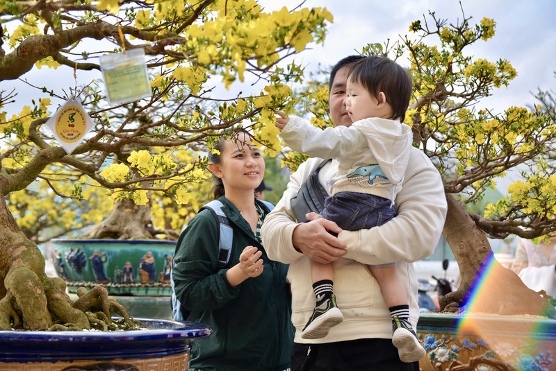 Triển lãm trở thành địa điểm du xuân sớm của nhiều gia đình. Ảnh: Ngọc Thảo