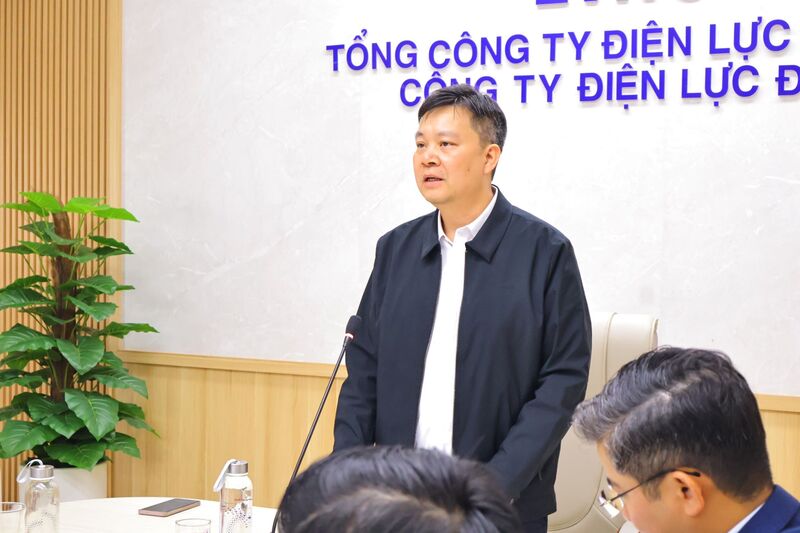 Ông Nguyễn Thế Hữu, Phó Cục trưởng Cục Điện lực phát biểu kết luận buổi làm việc. Ảnh: Diễm Phúc