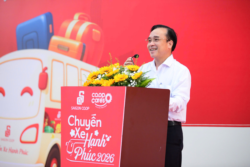 Ông Nguyễn Ngọc Thắng - Phó Tổng Giám đốc Liên hiệp Hợp tác xã TP. Hồ Chí Minh (Saigon Co.op) phát biểu tại chương trình.