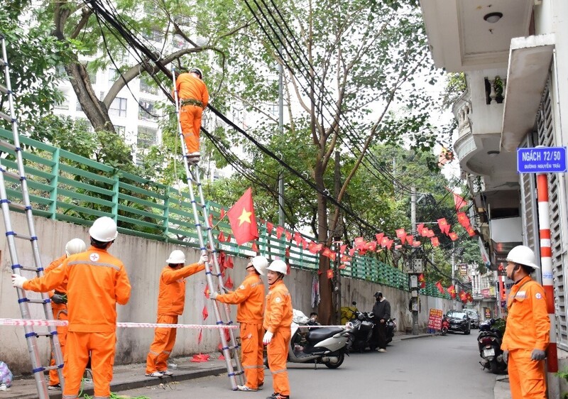 Bó gọn dây cáp tại phường Thanh Xuân