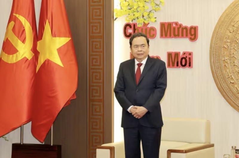 Chủ tịch Quốc hội Trần Thanh Mẫn phát biểu tại buổi làm việc. Ảnh: Nguyễn Hành