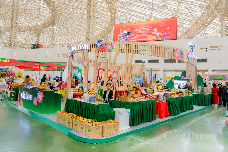 Gian hàng tỉnh Hà Tĩnh tham dự Hội chợ Mùa Xuân lần thứ nhất năm 2026. Ảnh: Ban tổ chức