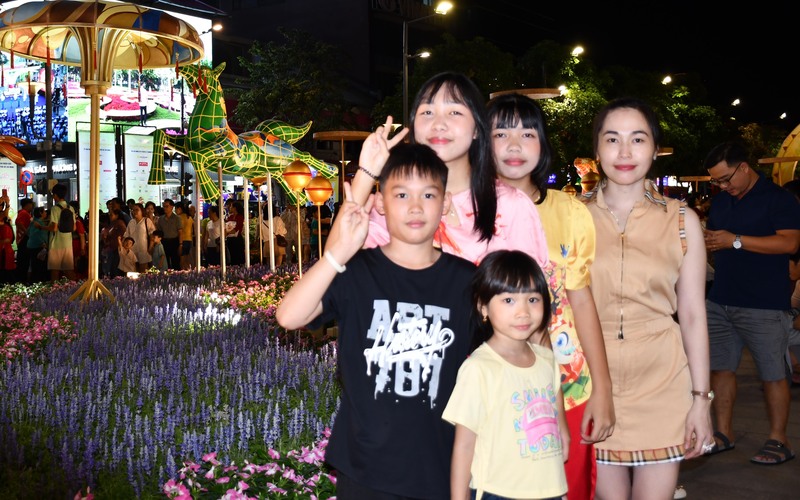 Chiêm ngưỡng đường hoa Nguyễn Huệ tết Bính Ngọ về đêm - 12