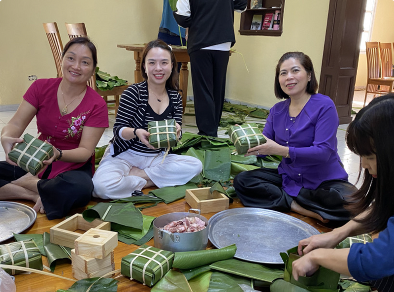 Niềm vui trong những ngày giáp Tết cổ truyền. (Ảnh: Ngọc Duy/TTXVN)