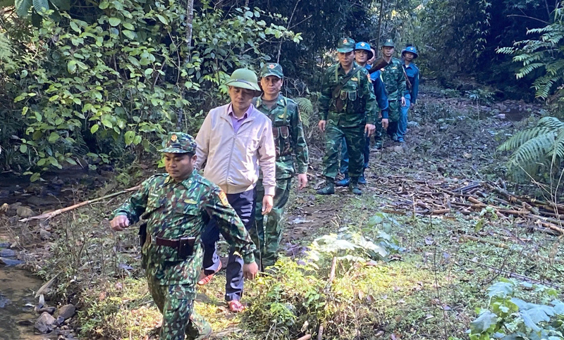 Cung đường tuần tra bảo vệ cột mốc của lực lượng chức năng tỉnh Thanh Hóa. Ảnh: Phương Phạm