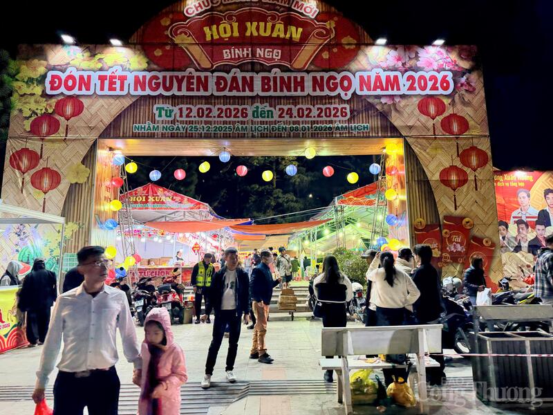 Hội xuân đặt tại Quảng trường Lâm Viên là điểm thu hút du khách. Ảnh: Minh An