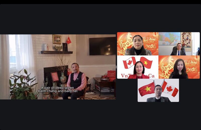Đại diện các hội đoàn người Việt ở khắp Canada tham gia Chương trình Xuân trực tuyến và nghe giới thiệu về Chuyên mục hàng Việt Nam tại Canada.