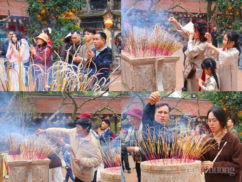 Du khách thành kính dâng hương tại đền Kiếp Bạc, cầu chúc một năm mới vạn sự hanh thông, bình an.