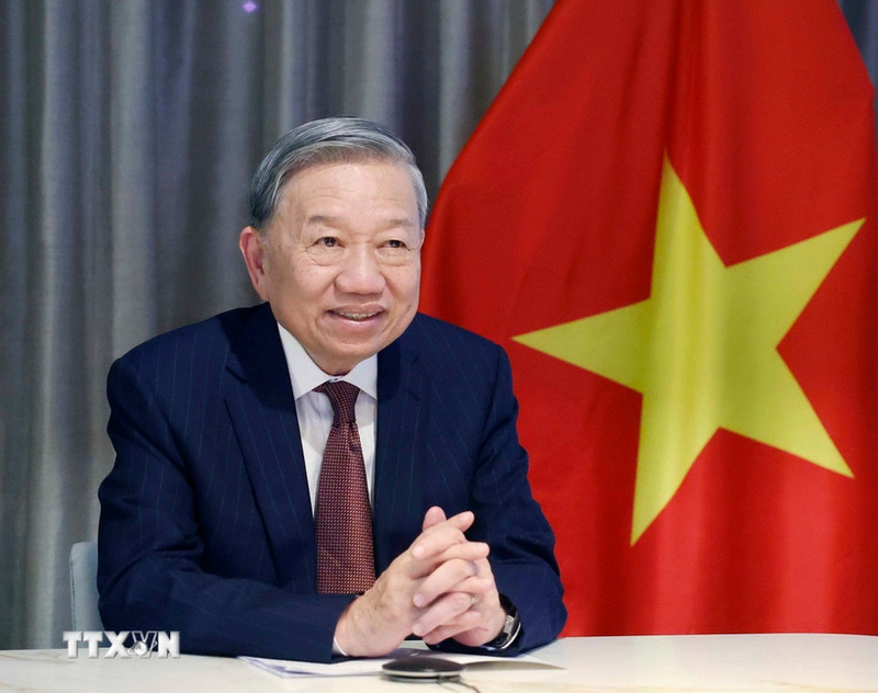 Tổng Bí thư Tô Lâm điện đàm với Cựu Thượng Nghị sỹ Patrick Leahy. (Ảnh: Thống Nhất/TTXVN)