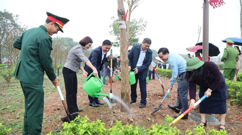 Trong năm 2026, xã Quang Minh phấn đấu trồng khoảng 3.000 cây xanh các loại. Ảnh: Ngọc Tuấn