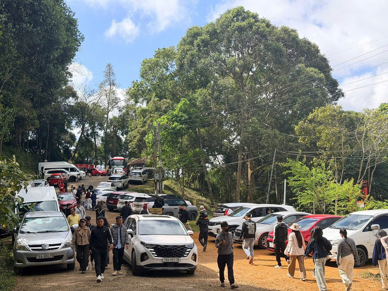 Trong 2 ngày nghỉ cuối của kỳ nghỉ Tết, hàng ngàn người chọn Măng Đen là điểm đến để du lịch. Ảnh: Nguyễn Dương