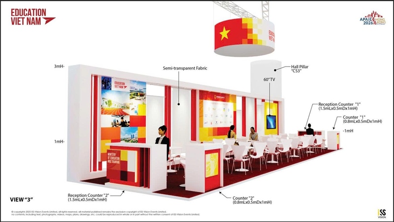 Phối cảnh một gian triển lãm. Ảnh: Bộ GDDT