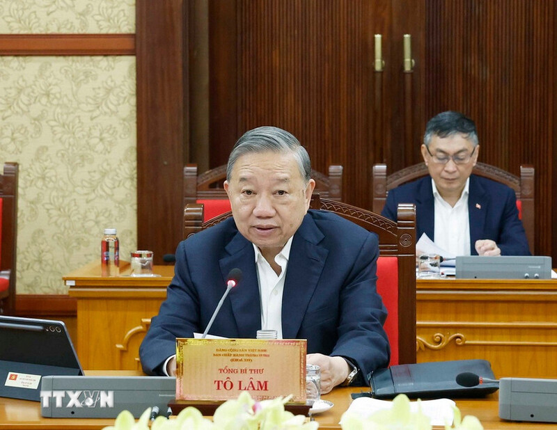 Tổng Bí thư Tô Lâm phát biểu chỉ đạo. Ảnh: Thống Nhất/TTXVN