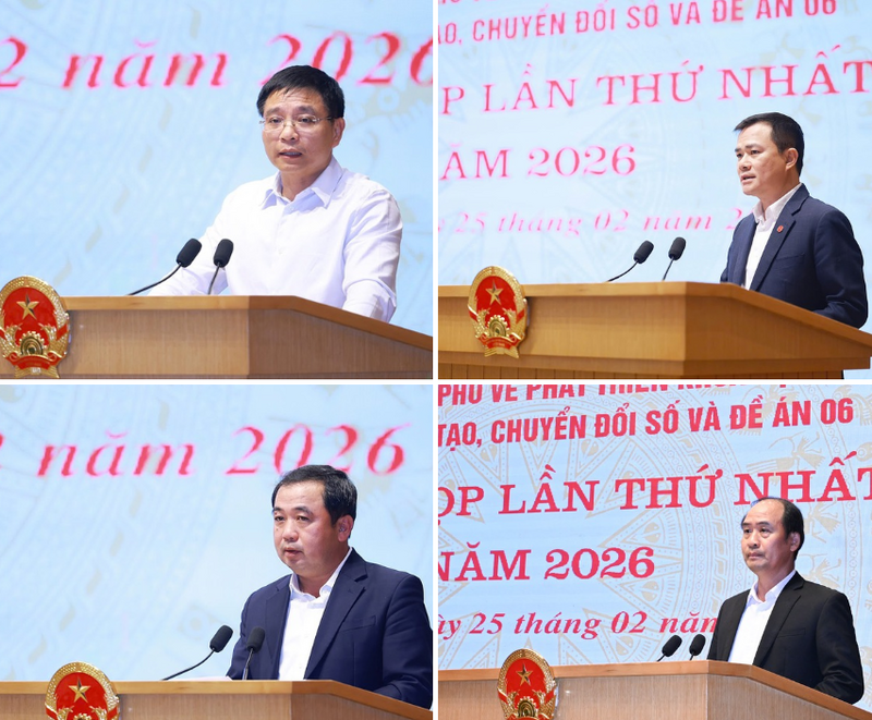 Các đại biểu báo cáo, phát biểu. Ảnh: VGP/Nhật Bắc