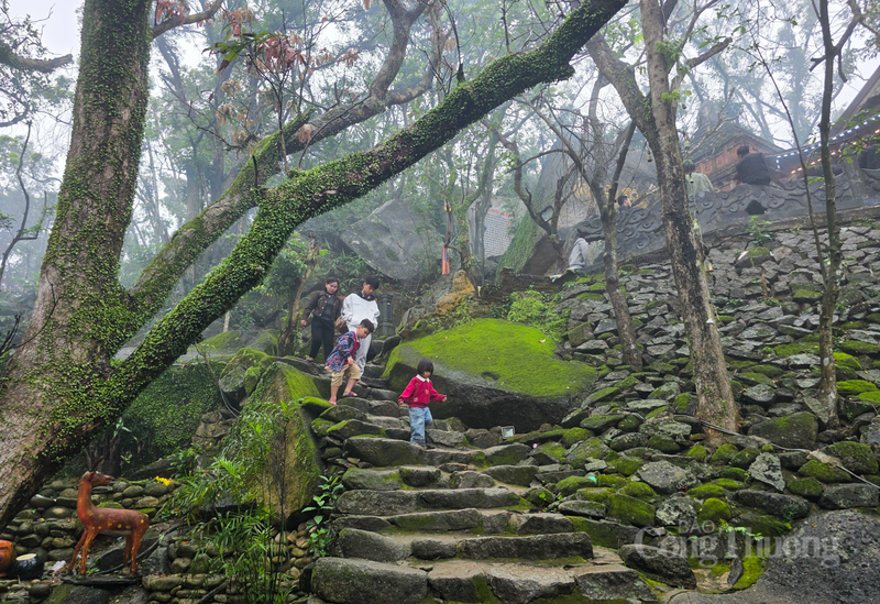 Không gian cổ kính tạo nên sự bình yên, linh thiêng cho ngôi chùa.