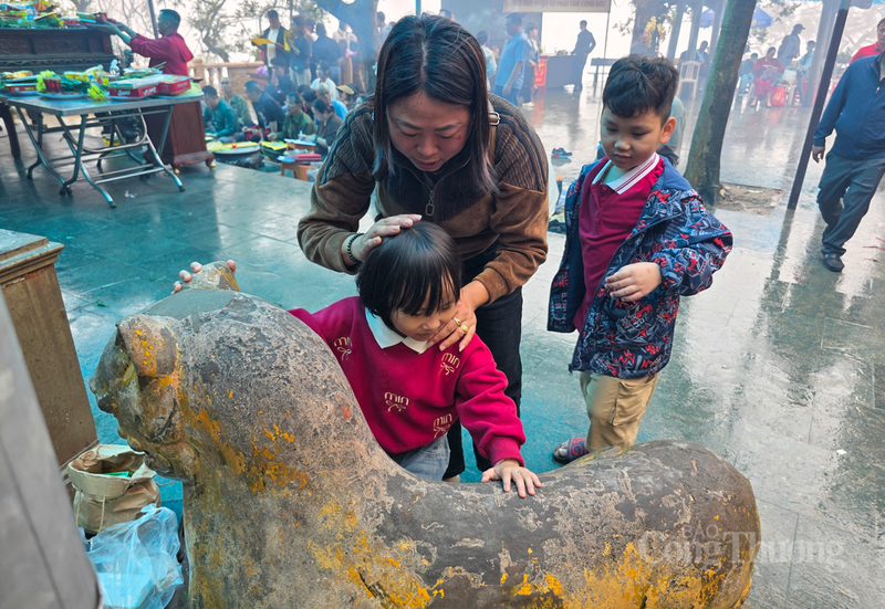 Chen chân sờ tượng hổ cầu bình an ở ‘Hoan châu đệ nhất danh lam’ - 15