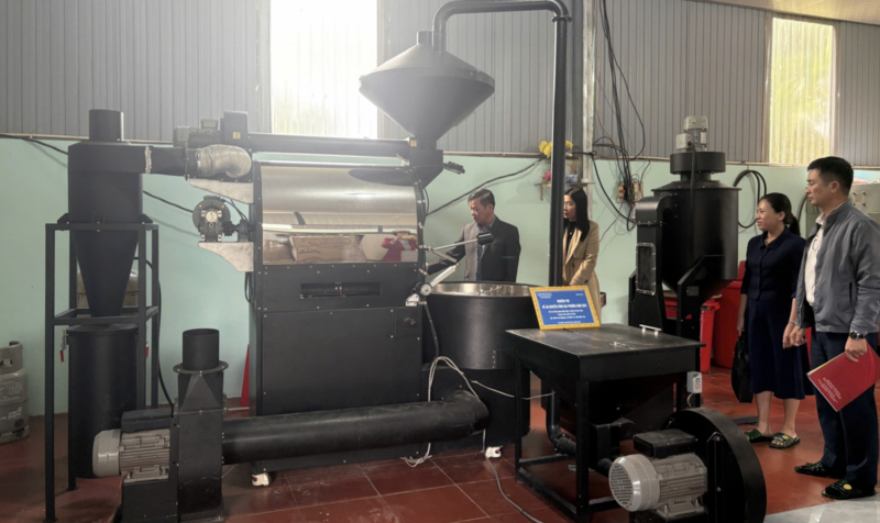 Công ty TNHH MTV Ngọc Dung được hỗ trợ, đầu tư các máy móc trong sản xuất cà phê từ chương trình khuyến công năm 2025. Ảnh: Nguyễn Diễm