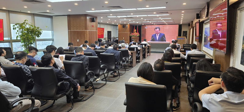 Điểm cầu Đảng ủy Công ty TNHH MTV Vận hành hệ thống điện và thị trường điện Quốc gia (NSMO).